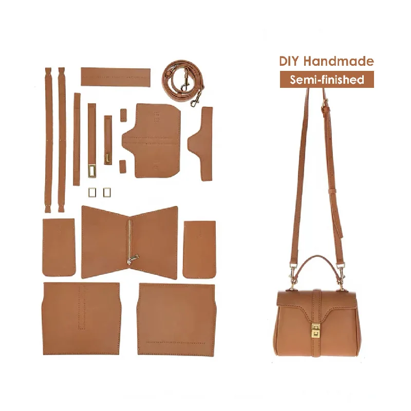 POPSEWING® Leather Top Handle Mini Tote Bag DIY Kit