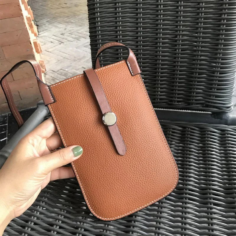 Top Grain Leather Strap Phone Bag