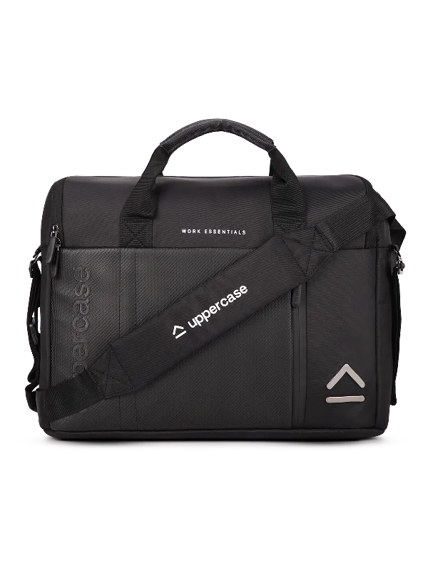 uppercase Omega 02 Laptop Messenger Bag Water Repellent Office Bag 14L Black