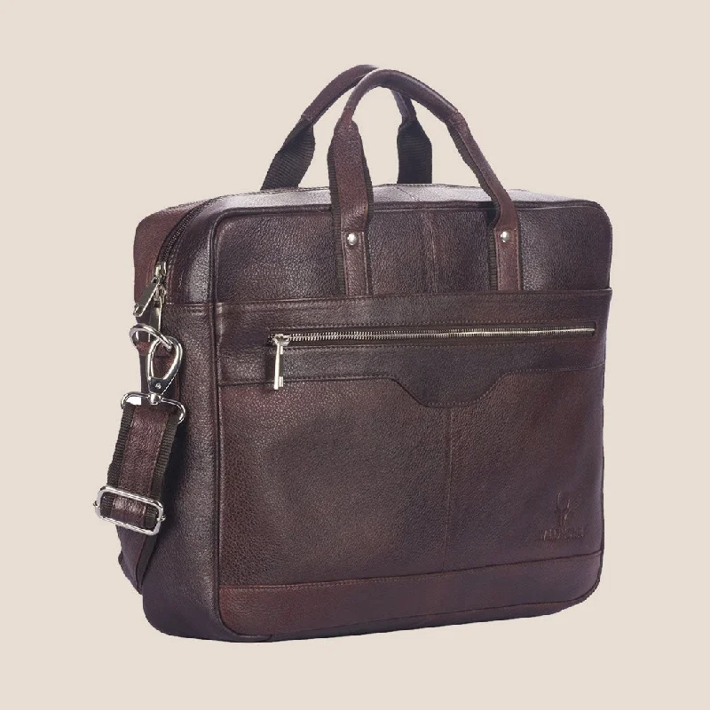 VALDEZ Leather Laptop Messenger Bag for Men