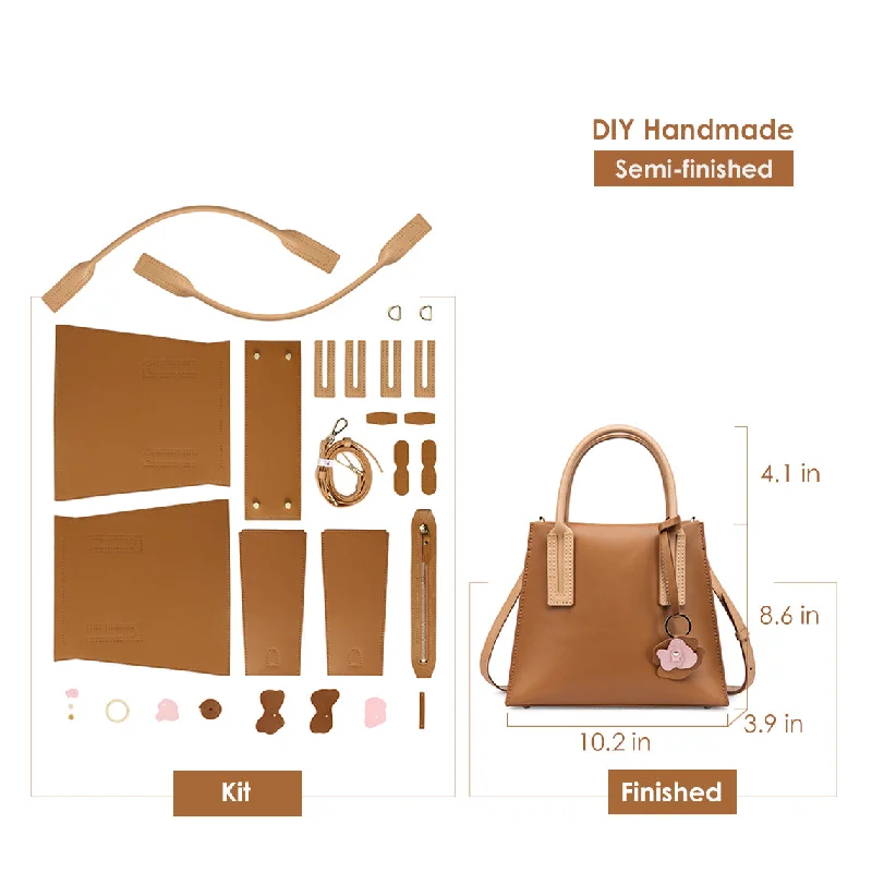 POPSEWING® Leather Women Top Handles Handbag DIY Kit