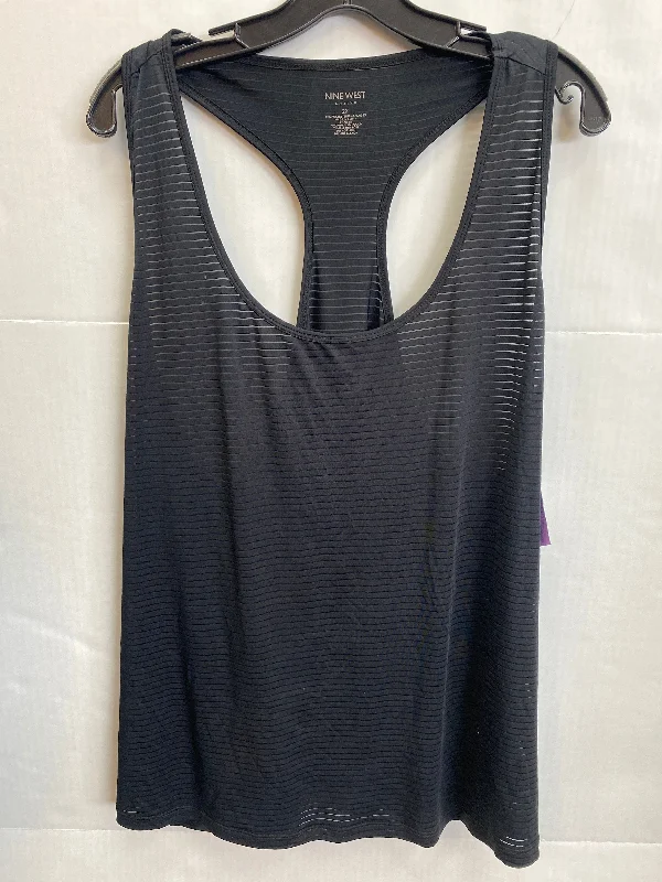 Belted vest – Vest with an attached belt to cinch at the waistBlack Athletic Tank Top Nine West, Size 2x