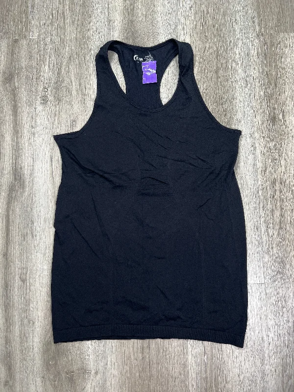 Belted vest – Vest with an attached belt to cinch at the waistBlack Athletic Tank Top Zyia, Size L