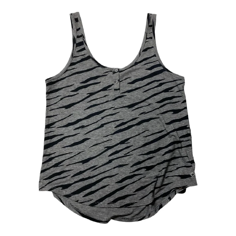 Belted vest – Vest with an attached belt to cinch at the waistBlack & Grey Athletic Tank Top Gapfit, Size Xs