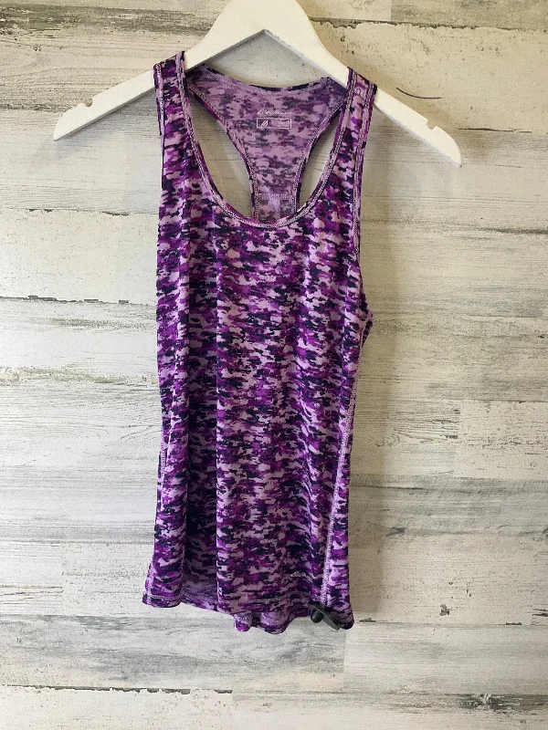 Cropped vest – Shortened length, typically above the waistBlack & Purple Athletic Tank Top Eddie Bauer, Size Xs