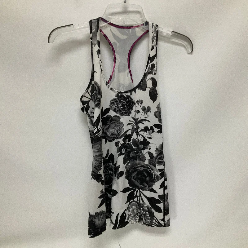 Cowl neck vest – Vest with a draped, loose-fitting neck for added styleBlack & White Athletic Tank Top Lululemon, Size 4