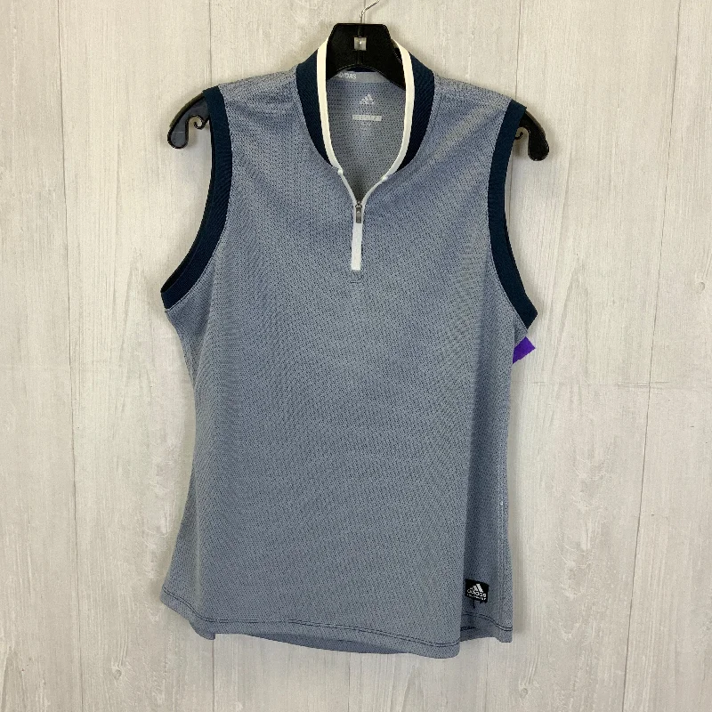 Cowl neck vest – Vest with a draped, loose-fitting neck for added styleBlue Athletic Tank Top Adidas, Size L