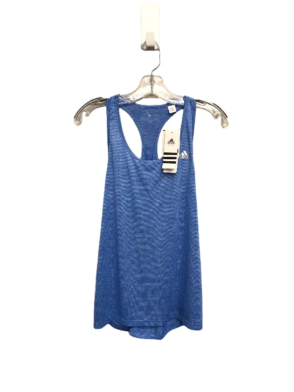 Sweater vest – Knit vest, often sleeveless, worn for layering or warmthBlue Athletic Tank Top By Adidas, Size: M