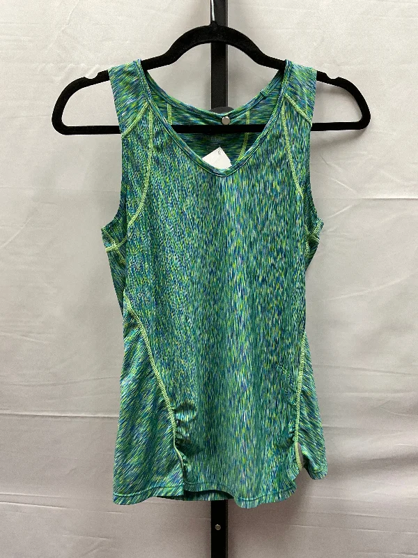 Peplum vest – Vest with a flared, ruffled bottom for a feminine silhouetteBlue & Green Athletic Tank Top Athleta, Size S