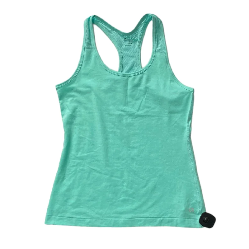 Zip-up vest – Vest that zips up the front, often with a high collarGreen Athletic Tank Top Gapfit, Size S