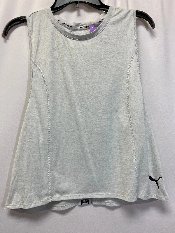 Belted vest – Vest with an attached belt to cinch at the waistGrey Athletic Tank Top Puma, Size L