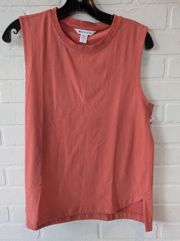 Peplum vest – Vest with a flared, ruffled bottom for a feminine silhouetteOrange Athletic Tank Top Athleta, Size S