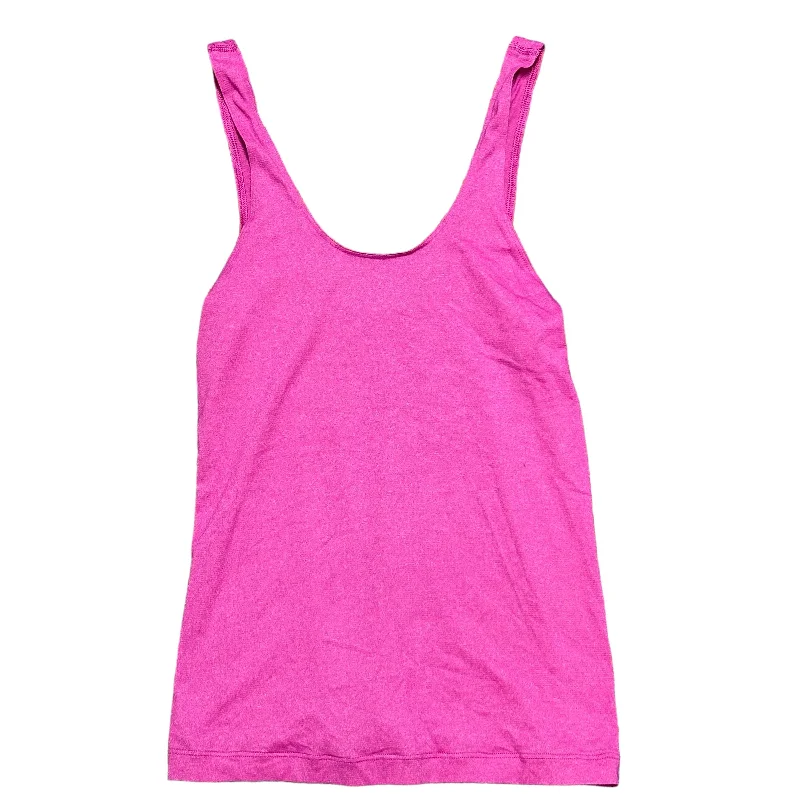 Zip-up vest – Vest that zips up the front, often with a high collarPink Athletic Tank Top Lululemon, Size Xs