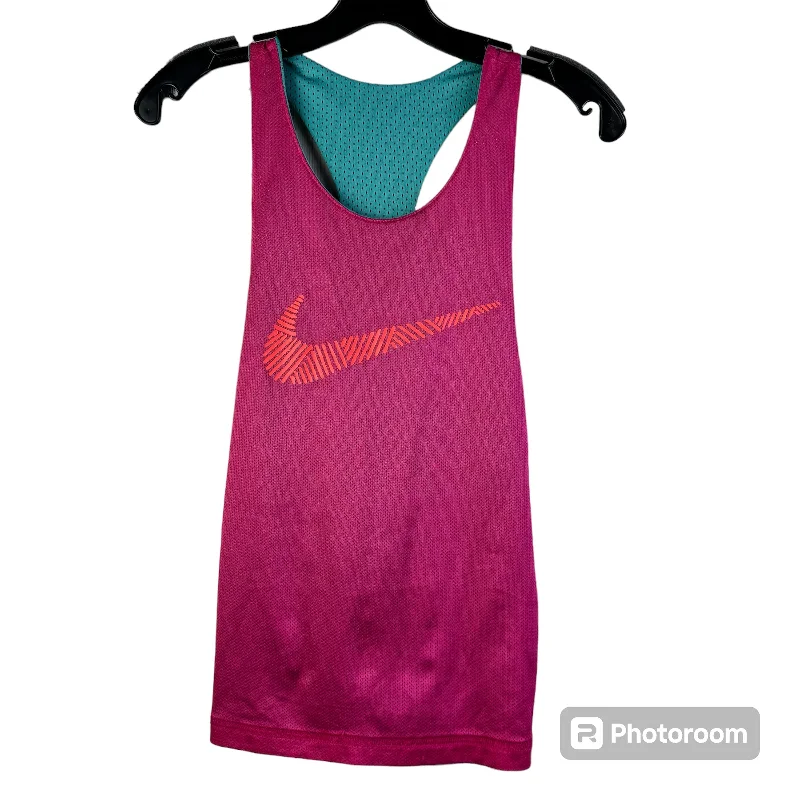 Down vest – Filled with down feathers for insulationPink Blue Athletic Tank Top Nike Apparel, Size S