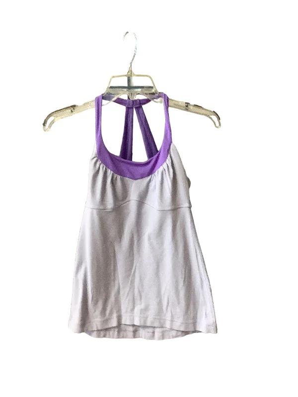 Zip-up vest – Vest that zips up the front, often with a high collarPurple Athletic Tank Top Lululemon, Size 6