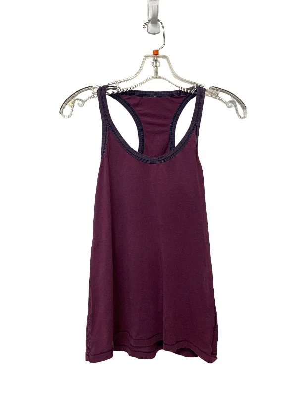 Long vest – Extended length vest, often reaching mid-thigh or kneePurple Athletic Tank Top Lululemon, Size 6