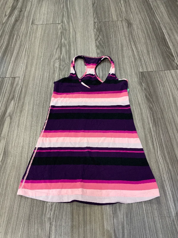 Belted vest – Vest with an attached belt to cinch at the waistStriped Pattern Athletic Tank Top Lululemon, Size S