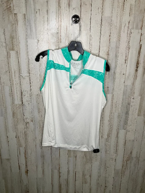 Belted vest – Vest with an attached belt to cinch at the waistTeal Athletic Tank Top Izod, Size L