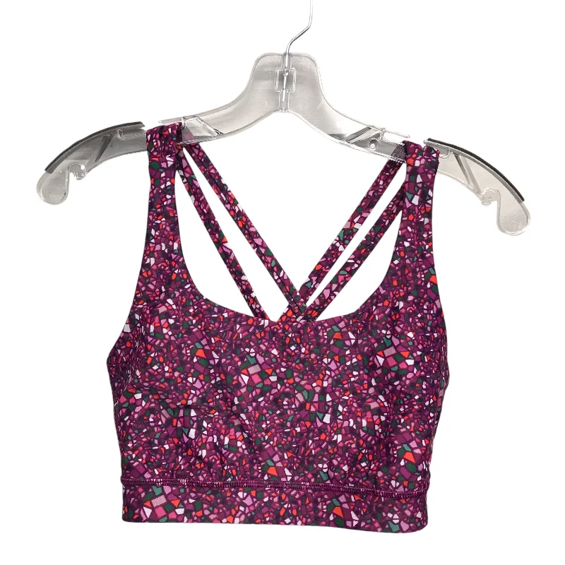 Racerback sports bra – Sports bra with a back design that features straps that meet in a "V" or "Y" shape, offering better shoulder mobility.Athletic Bra By Lululemon In Multi, Size:M