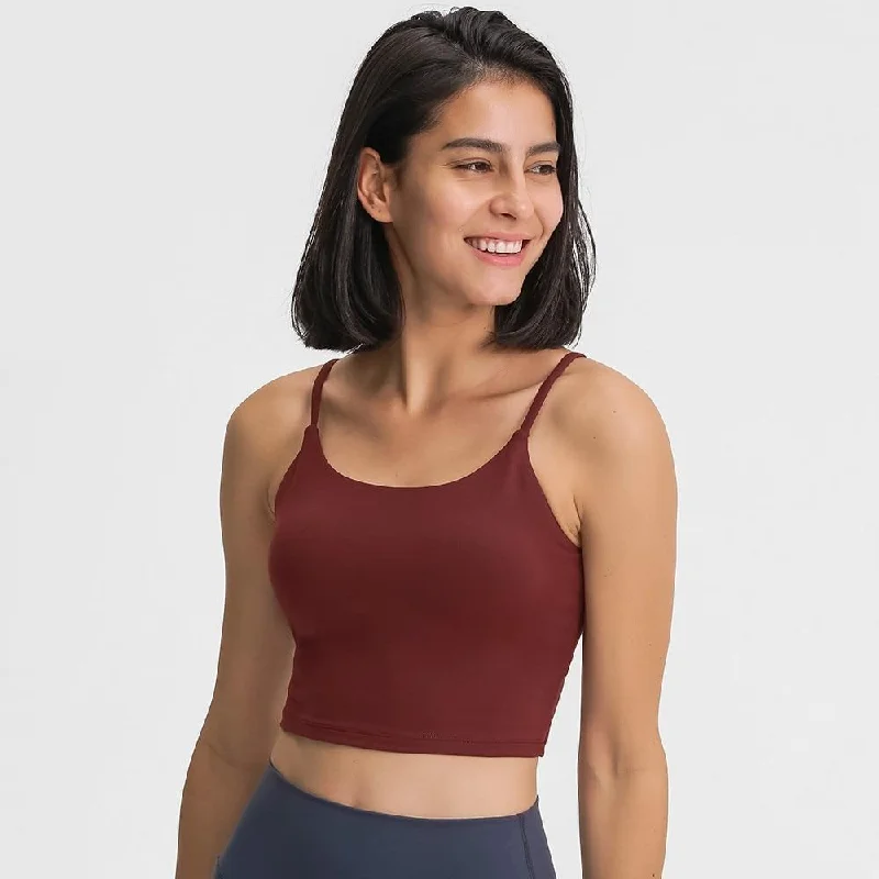 Padded sports bra – Sports bra with soft, removable padding for extra comfort and shape.Brassière Yoga N°1