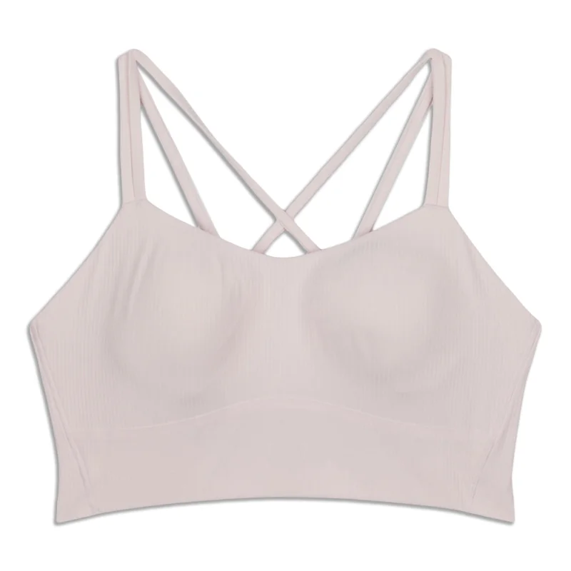 V-neck sports bra – Sports bra with a V-shaped neckline for a flattering and comfortable fit.Like A Cloud Ribbed Longline Bra - Resale