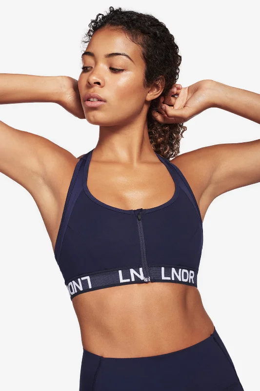 Push-up sports bra – Sports bra with added padding or structure to lift and shape the bust, providing extra support.Hype Sports Bra - Navy