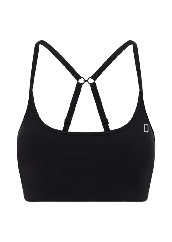 Racerback sports bra – Sports bra with a back design that features straps that meet in a "V" or "Y" shape, offering better shoulder mobility.LORNA JANE - Sammy Sports Bra