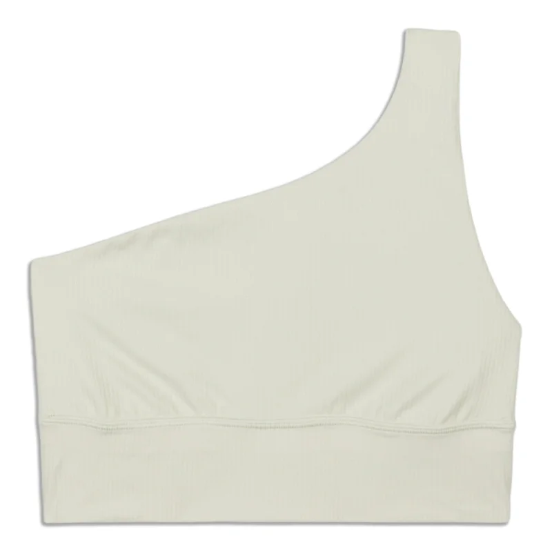 Activewear sports bra – Sports bra designed not only for performance but also for wearing as part of stylish athleisure outfits.lululemon Align Asym Rib Bra A/B - Resale