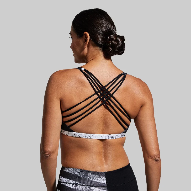 Mesh sports bra – Sports bra with mesh panels or details, promoting airflow and breathability during intense workouts.Vitality Sports Bra (Thin Red Line)