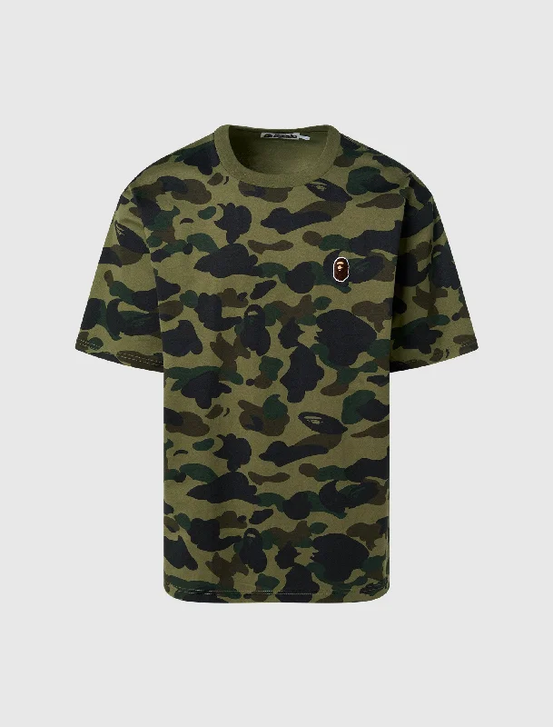 Boxy – Loose, straight cut with no shaping1ST CAMO 1 POINT TEE