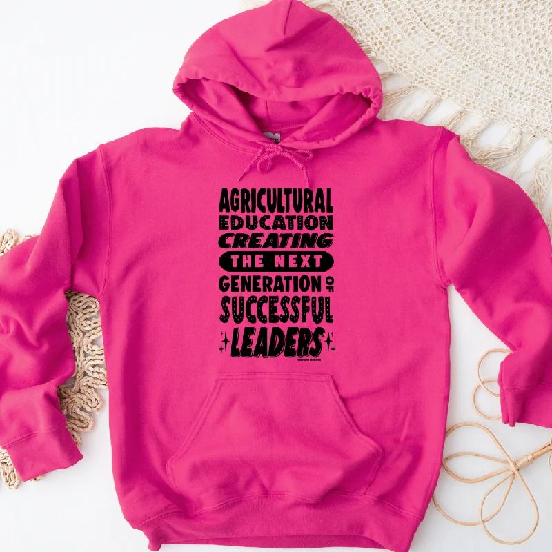 Hooded sweatshirt – Sweatshirt with an attached hood for extra warmth and styleAgricultural Education: Creating Leaders Black Ink Hoodie (S-3XL) Unisex - Multiple Colors!