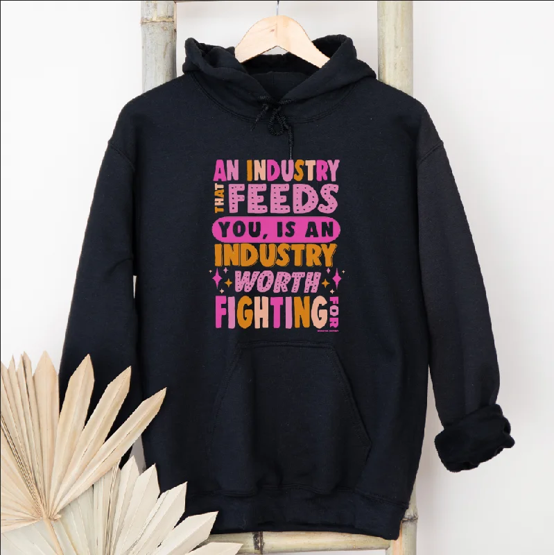 Oversized sweatshirt – Loose-fitting, relaxed fitAn Industry That Feeds You COLOR Hoodie (S-3XL) Unisex - Multiple Colors!