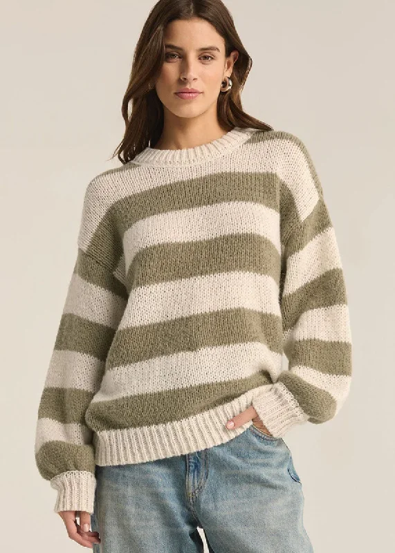 V-neck – Sweater with a V-shaped necklineAnders Stripe Sweater - Willow