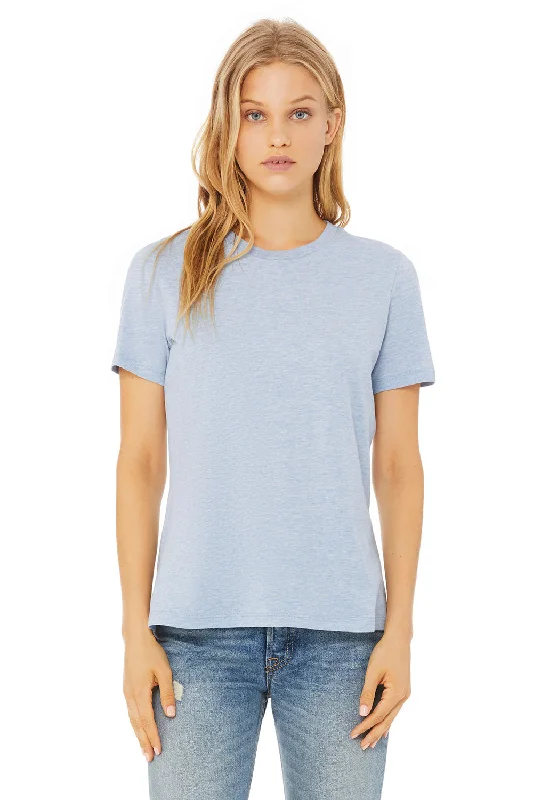 Crew neck – Classic round necklineBella + Canvas Womens CVC Short Sleeve Crewneck T-Shirt - Heather Prism Blue