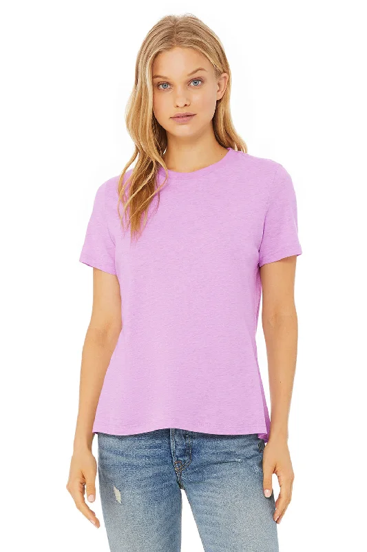 Tunic – Longer T-shirt, often reaching the hips or thighs, worn as a tunic topBella + Canvas Womens CVC Short Sleeve Crewneck T-Shirt - Heather Prism Lilac