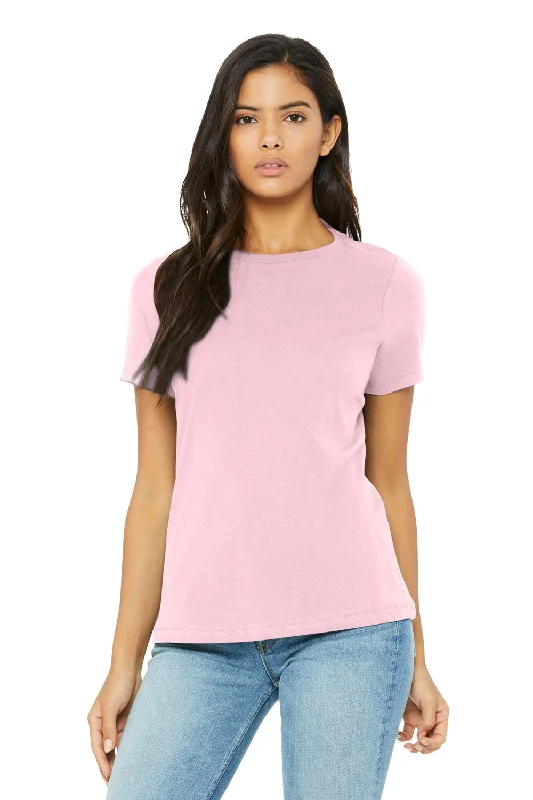 Asymmetrical – Uneven hem or design, adds a modern twistBella + Canvas Womens Short Sleeve Crewneck T-Shirt - Pink