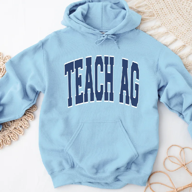 Hoodie dress – Hoodie that is long enough to be worn as a dressBig Varsity Teach Ag Blue Hoodie (S-3XL) Unisex - Multiple Colors!