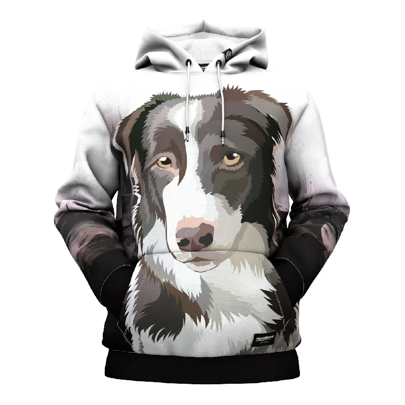 Fitted sweatshirt – Sweatshirt that fits snugly to the body, providing a more tailored lookBorder Collie Hoodie