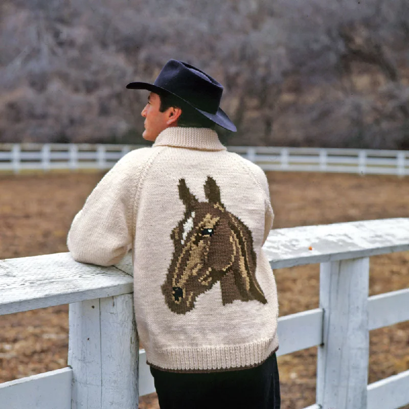 Hooded – Sweater with an attached hoodBrown Horse Head Jacket