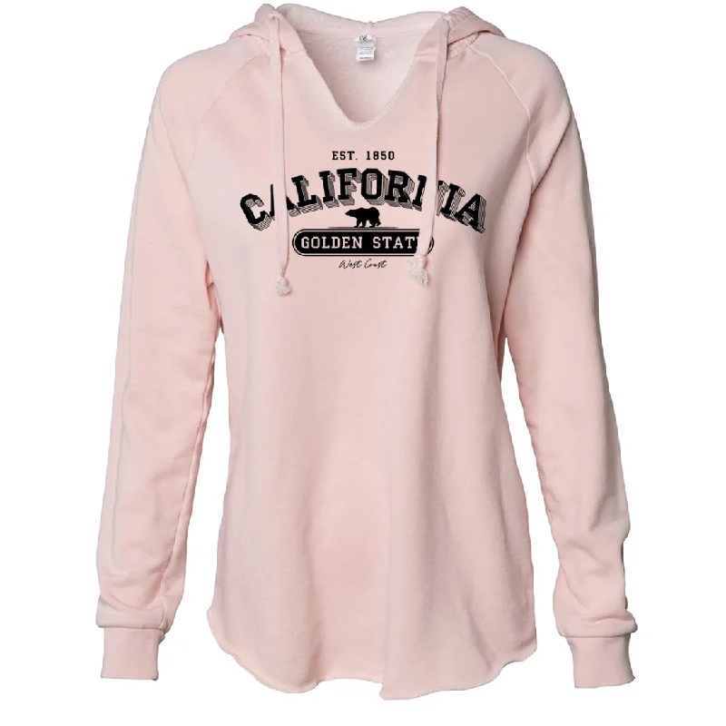 Fitted sweatshirt – Sweatshirt that fits snugly to the body, providing a more tailored lookCalifornia Golden State 1850 Women's Soft Hooded Pullover