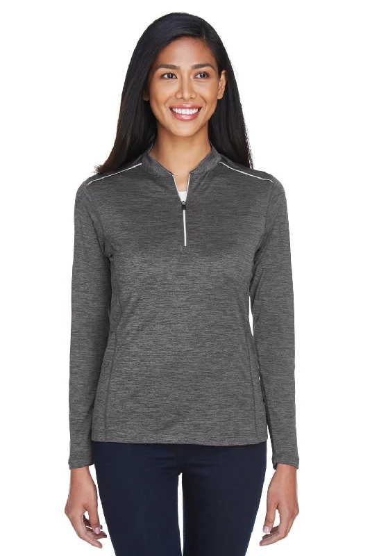 Cropped hoodie – Shortened hoodie that sits above the waistCore 365 Womens Kinetic Performance Moisture Wicking 1/4 Zip Sweatshirt - Carbon Grey/Black