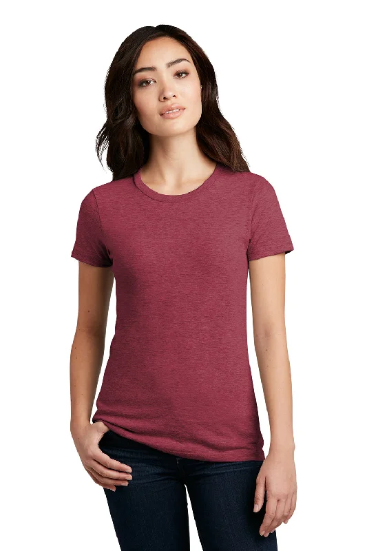 Graphic tee – T-shirt with printed designs, logos, or imagesDistrict Womens Perfect Blend Short Sleeve Crewneck T-Shirt - Heather Red