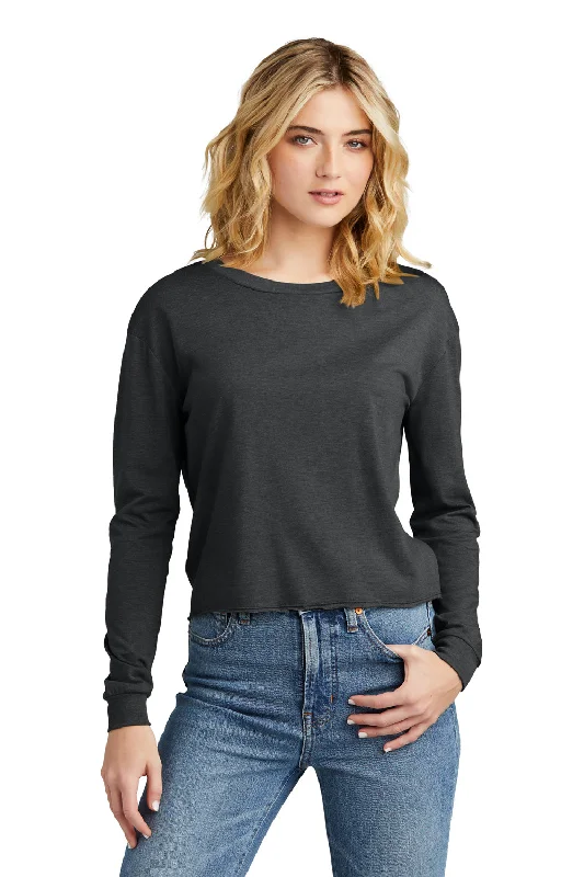 Long sleeve – Full-length sleeve, great for layeringDistrict Womens Perfect Tri Midi Long Sleeve Crewneck T-Shirt - Black Frost