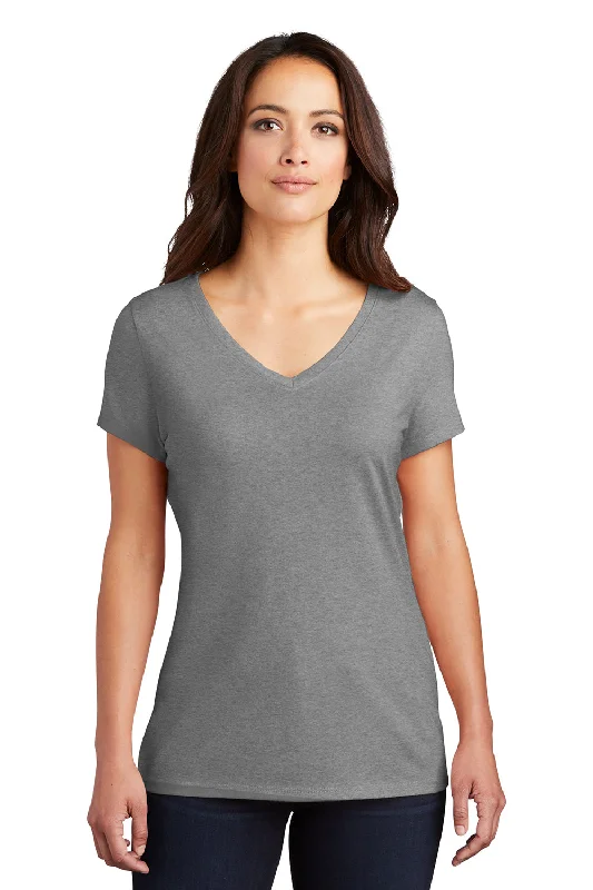 Crew neck – Classic round necklineDistrict Womens Perfect Tri Short Sleeve V-Neck T-Shirt - Grey Frost