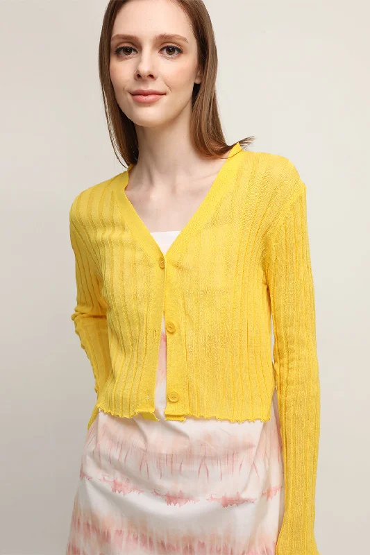 Crew neck – Round neck, classic styleEllie See-thru Cropped Cardigan