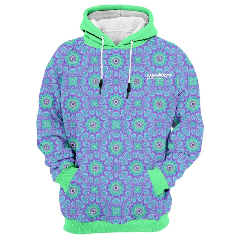 Banded hem hoodie – Sweatshirt with an elastic or ribbed band at the bottom to keep it in placeEmergence Hoodie