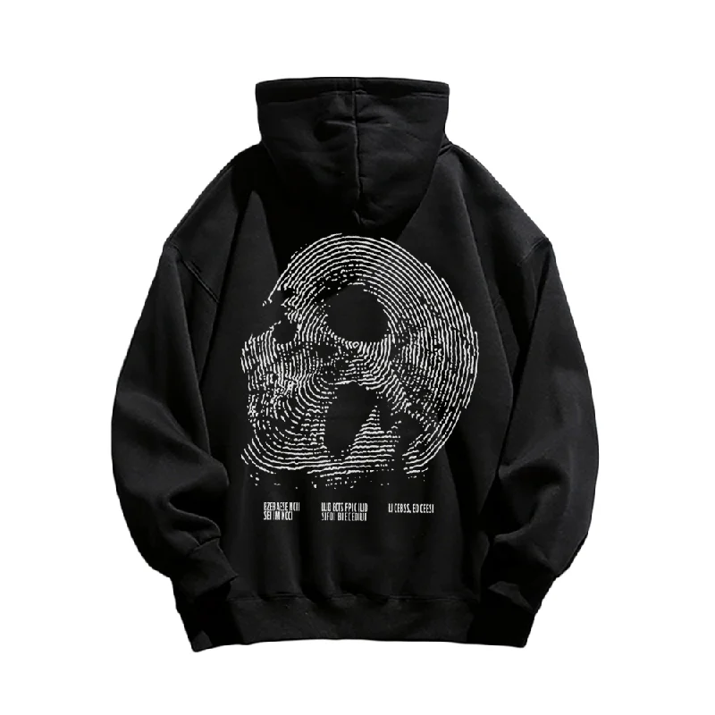 Long sleeve hoodie – Classic long-sleeve style hoodieFingerprint Skeleton Print Hoodie