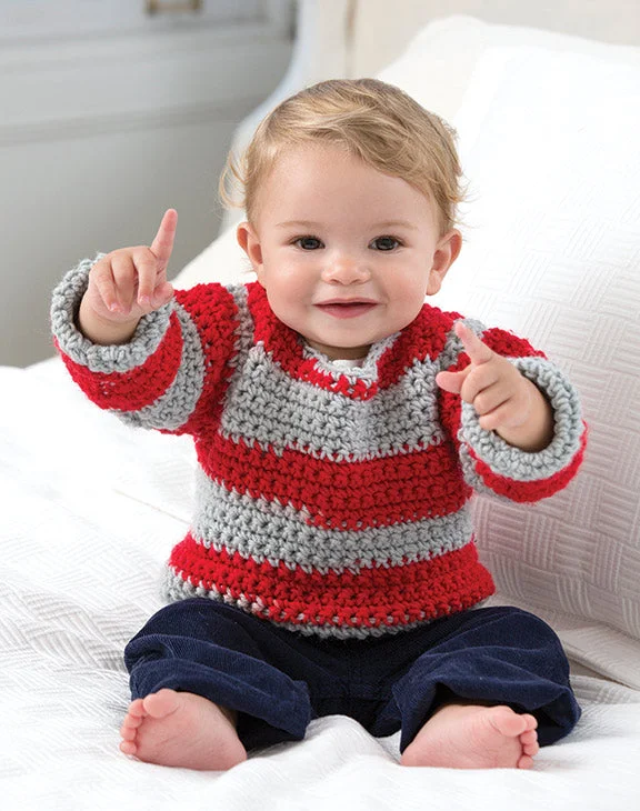 Turtleneck – High-neck style for added warmthFree Go Team Baby Sweater Pattern