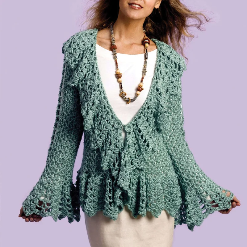 Turtleneck – High-neck style for added warmthFree Soft Sage Circle Jacket Pattern