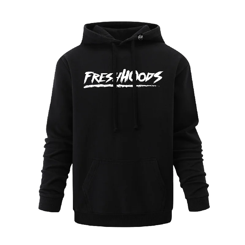 Oversized sweatshirt – Loose-fitting, relaxed fitFRESHHOODS Black Hoodie